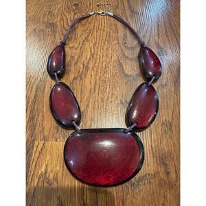 Sonoma Life + Style Women's Chunky Lucite Retro Style Statement Necklace